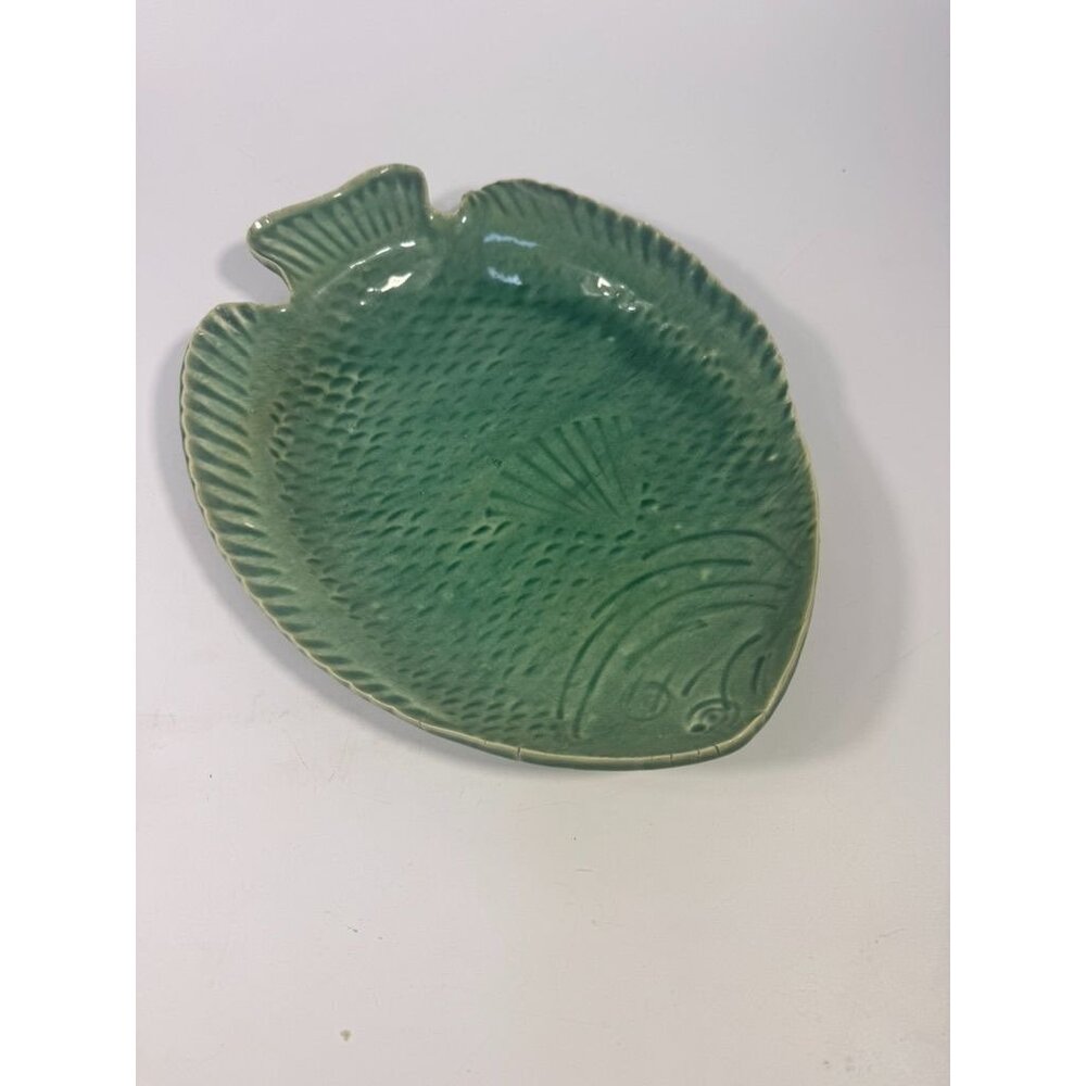 Pottery Fish Platter Plate French Style Majolica Vintage Gallery Wall Serving Pi - Picture 13 of 16